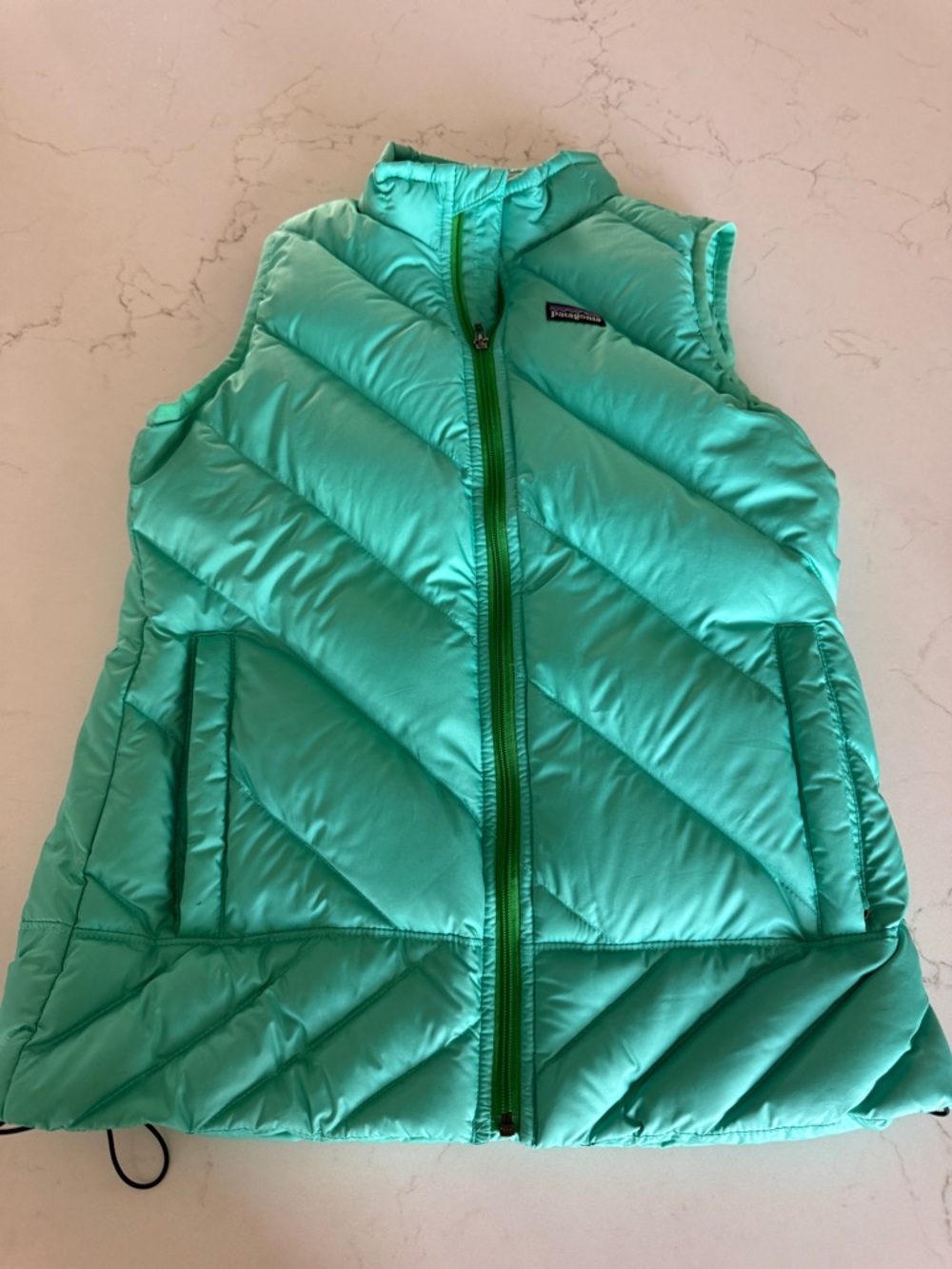 Patagonia Kids Mint Green Quilted Insulated Vest